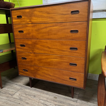 Mid Century Teak Highboy Dresser