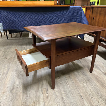 Mid Century Solid Teak Side Table