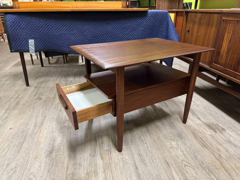 Mid Century Solid Teak Side Table
