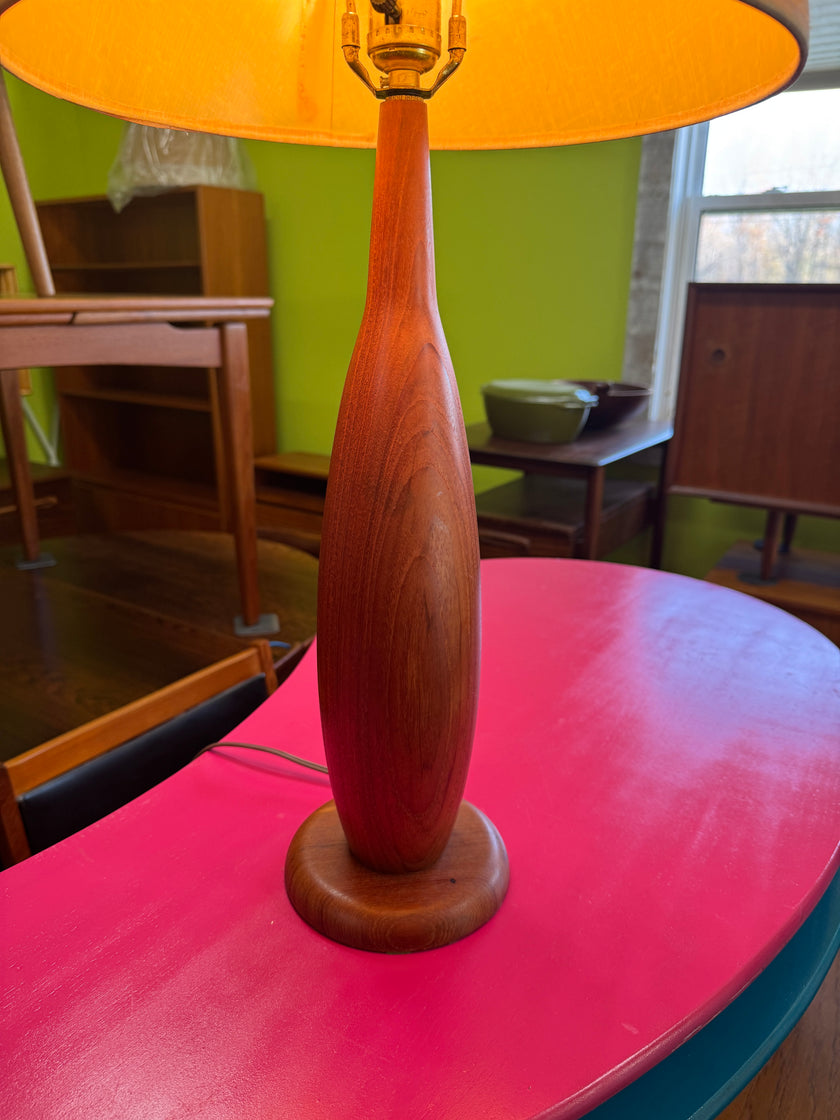 Mid Century Teak Table Lamp
