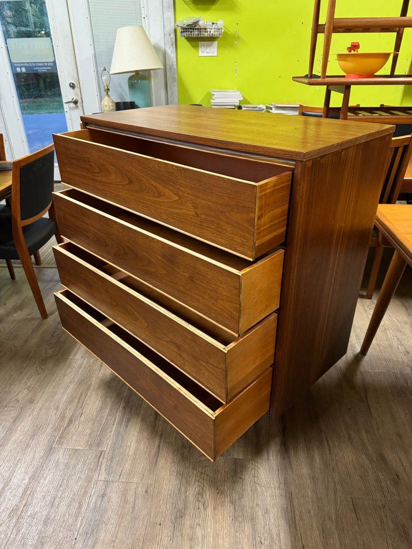 Mid Century Walnut Highboy Dreser