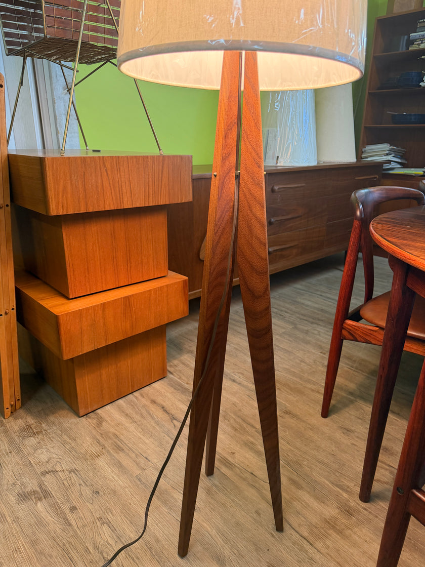 Mid Century Teak Floor Lamp