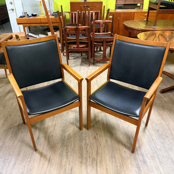 2 Mid Century Teak Dining Chairs from Denmark