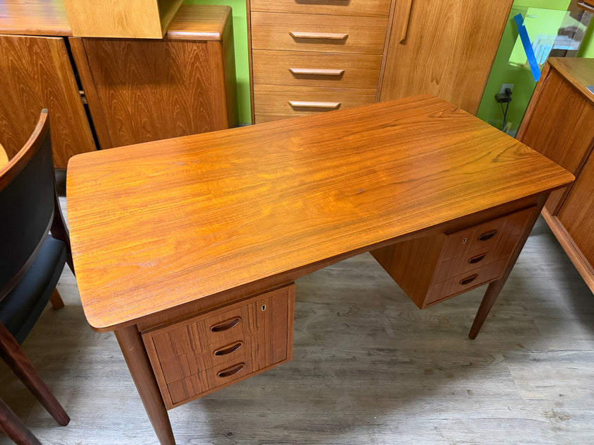Mid Century Teak Executive Desk from Denmark