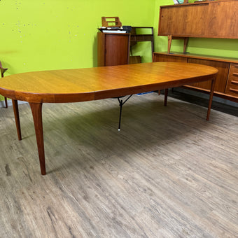 Mid Century Teak XL Dining Table from Denmark