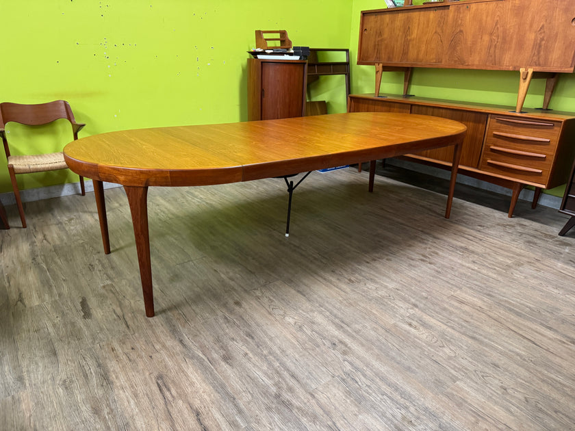 Mid Century Teak XL Dining Table from Denmark
