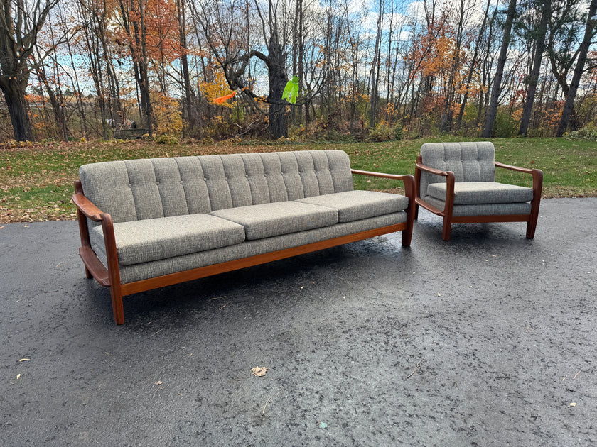 Mid Century Teak Sofa and Chair