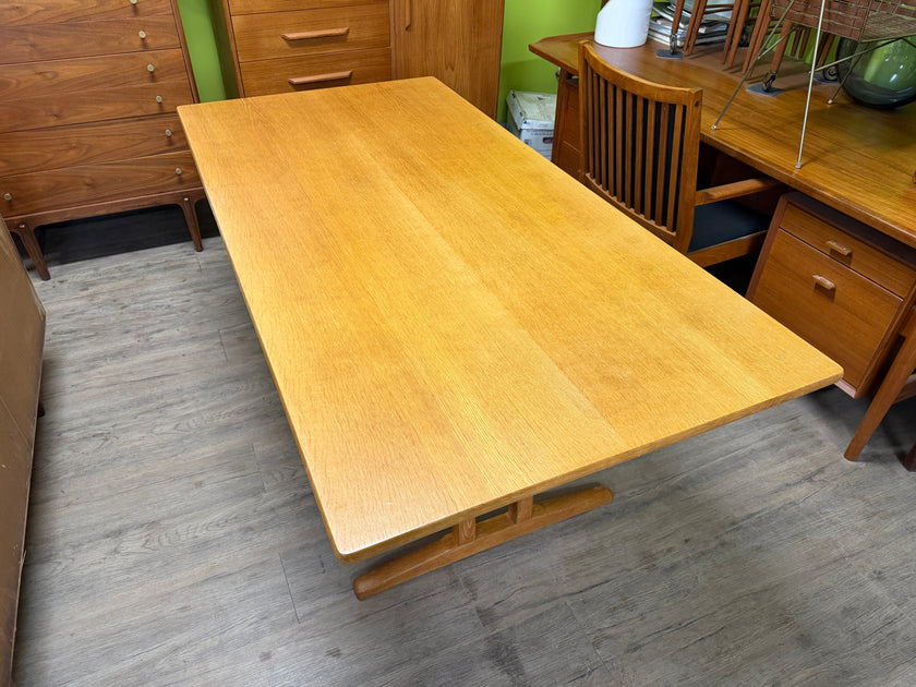 Mid Century Oak Dining Table by Borge Mogensen