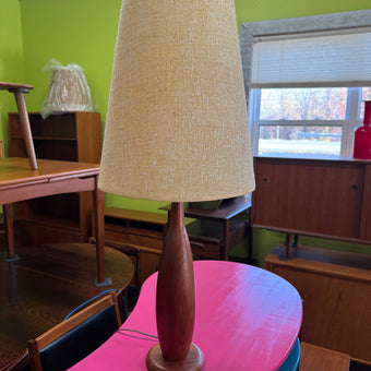 Mid Century Teak Table Lamp