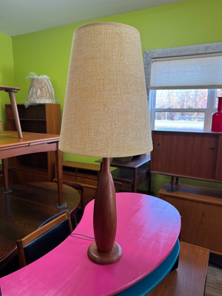 Mid Century Teak Table Lamp