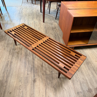 Mid Century Solid Teak Bench / Coffee Tablle