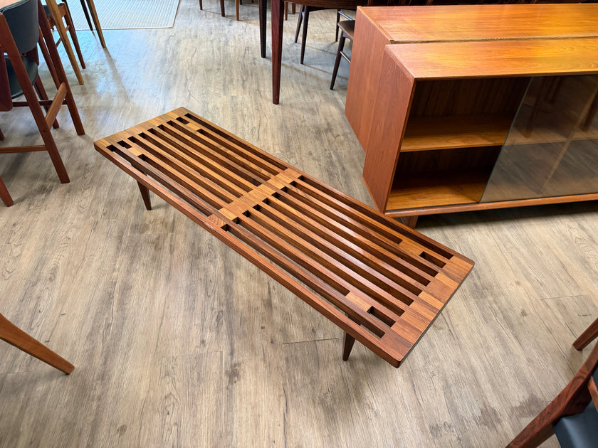 Mid Century Solid Teak Bench / Coffee Tablle