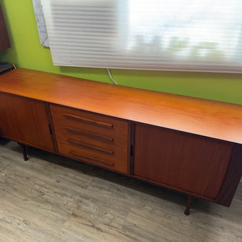 Mid Century Teak Tambour Door Sideboard
