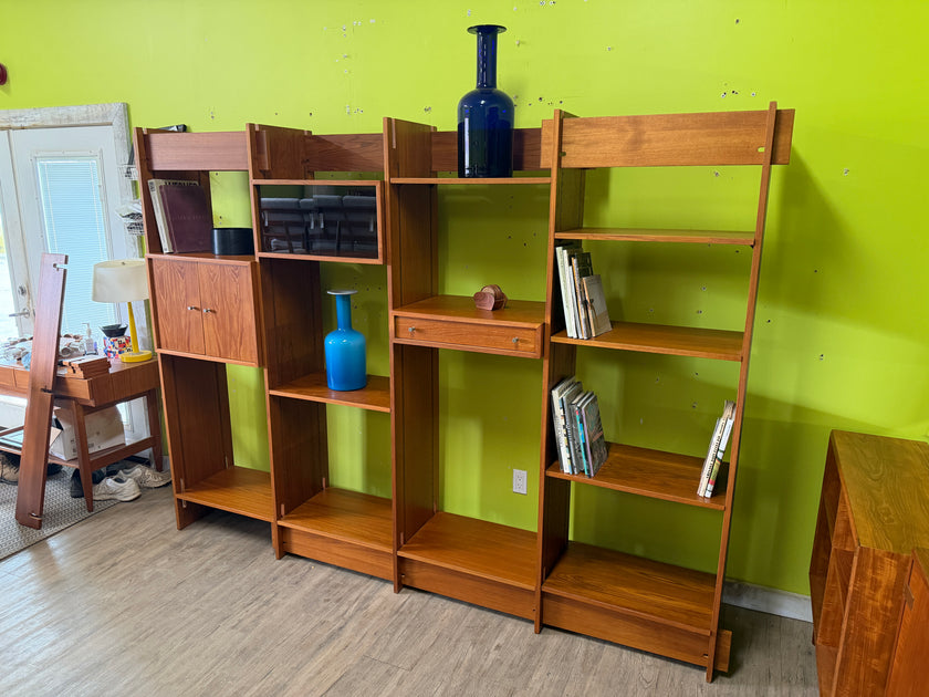 Sale!!! Mid Century Teak Modular Shelving Unit