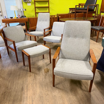 Mid Century Teak Lounge Chairs