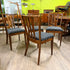 4 Mid Century Walnut Dining Chairs