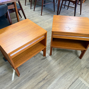 Mid Century Teak Night Stands / Tables