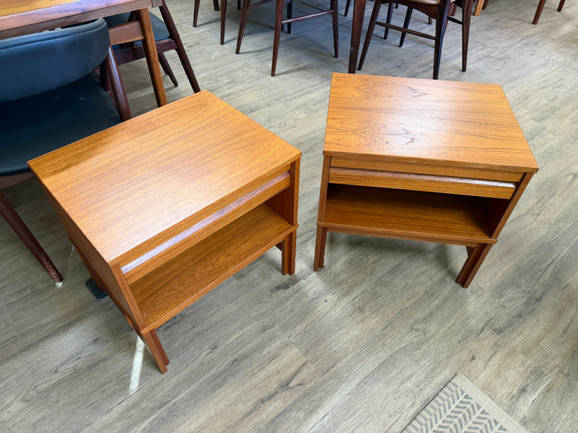 Mid Century Teak Night Stands / Tables