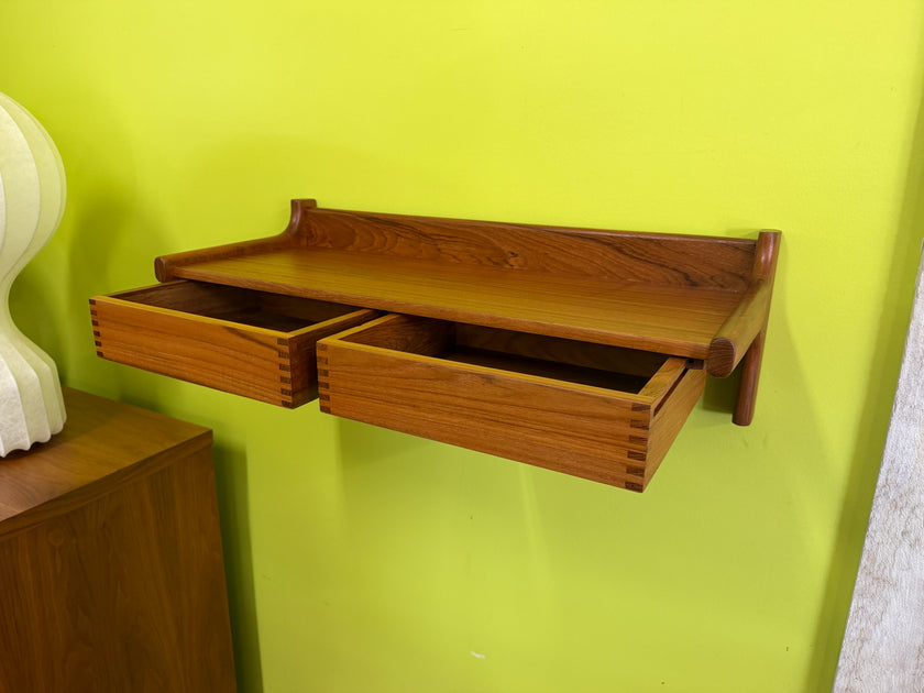 Mid Century Teak Wall Shelf from Denmark