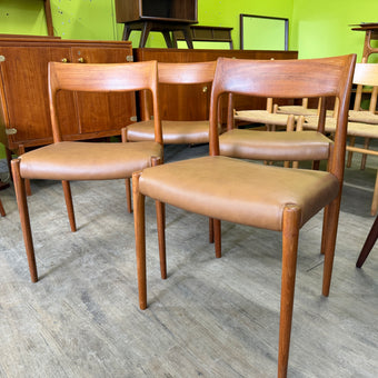 Mid Century Teak Dining Chairs from Denmark