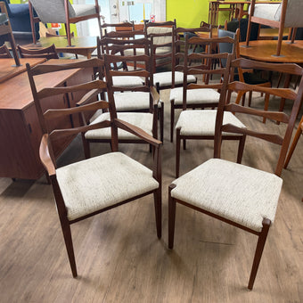 8 Mid Century Teak Dining Chairs