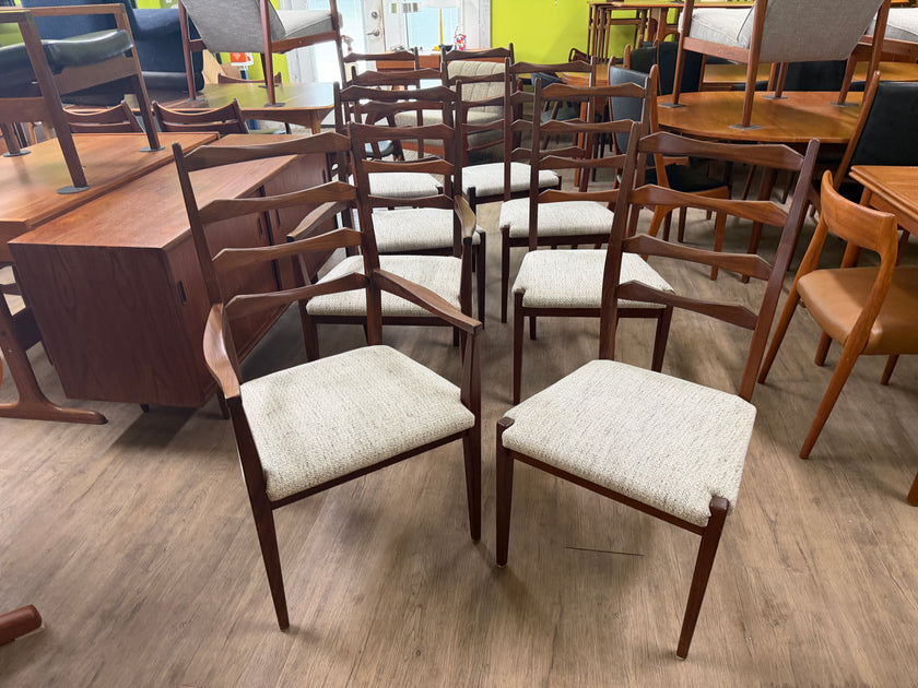 8 Mid Century Teak Dining Chairs
