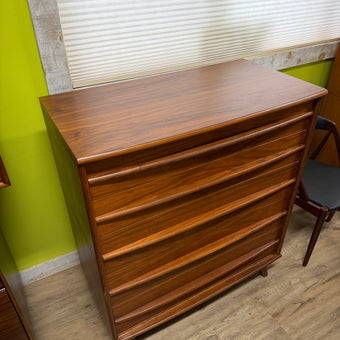Mid Century Walnut Highboy Dresser