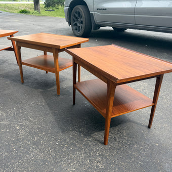 Mid Century Walnut Side Tables