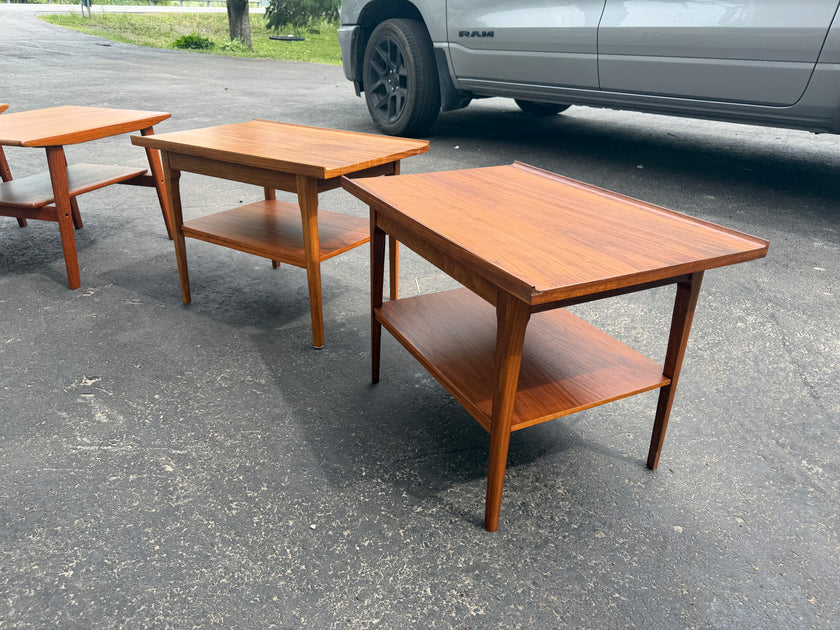 Mid Century Walnut Side Tables