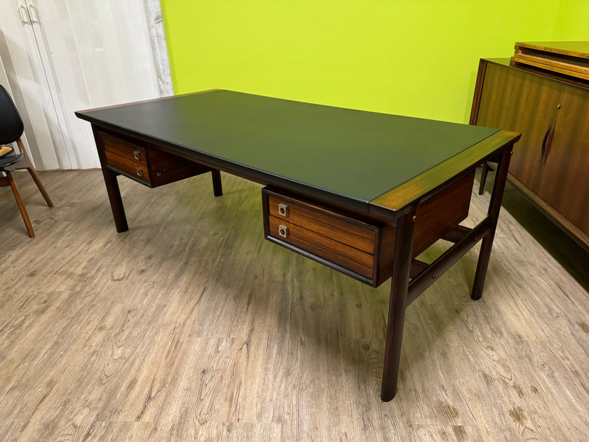 Mid Century Brazilian Rosewood Executive Desk from Denmark
