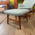 Mid Century Teak “Manta Ray” Lounge Chair and Ottoman