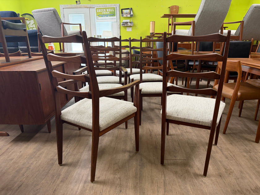 8 Mid Century Teak Dining Chairs