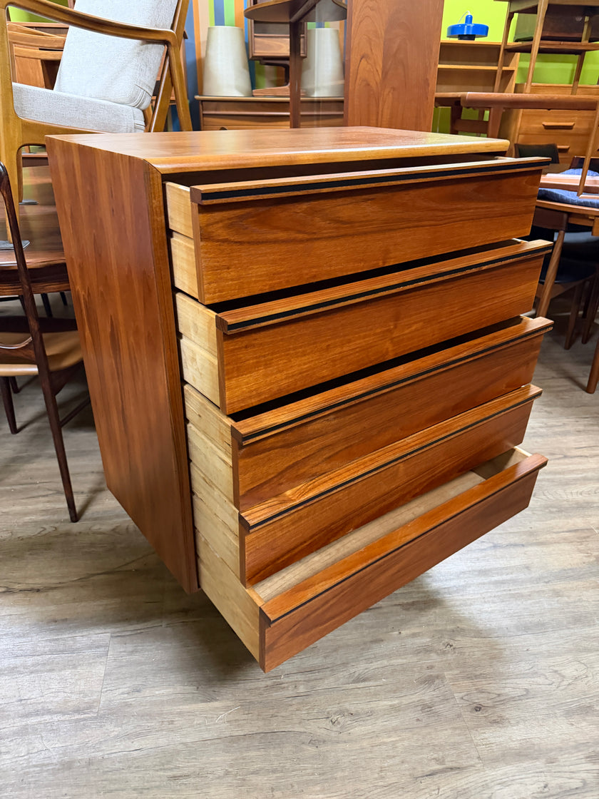 Mid Century Teak Highboy Dresser