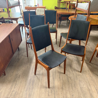 6 Mid Century Teak Dining Chairs