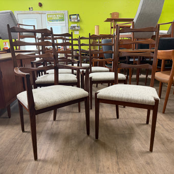 8 Mid Century Teak Dining Chairs