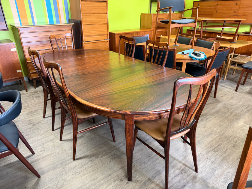 Mid Century Brazilian Rosewood Dining Table from Denmark