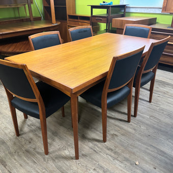 Mid Century XL Teak Dining Table