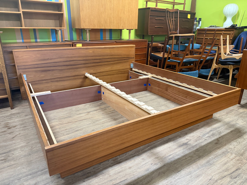 Mid Century Teak King Bed