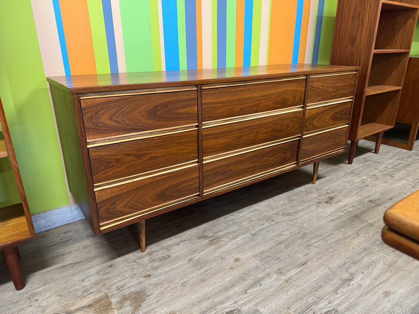 Mid Century Walnut and Ash Dresser