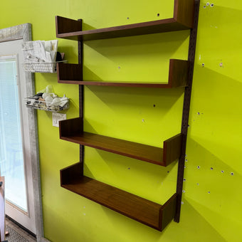 Mid Century Walnut Reff Shelving Unit