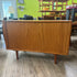 Mid Century Teak Tambourine Door Sideboard / Record Cabinet
