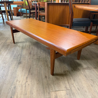 Mid Century Teak Coffee Table with built in Side Tables from Denmark