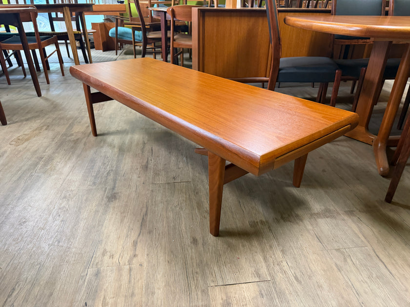 Mid Century Teak Coffee Table with built in Side Tables from Denmark