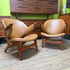2 Mid Century Teak and Leather Lounge Chairs by Arne Hovmand-Olsen of Denmark