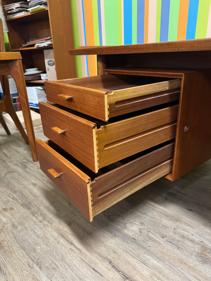 Mid Century Teak Executive Desk from Denmark