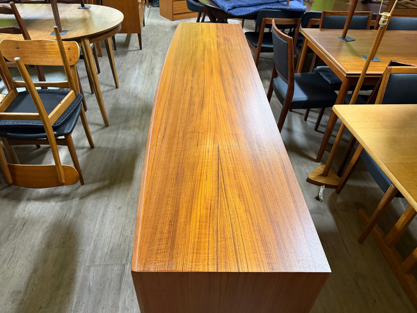 Mid Century Teak Bow Front Sideboard from Denmark
