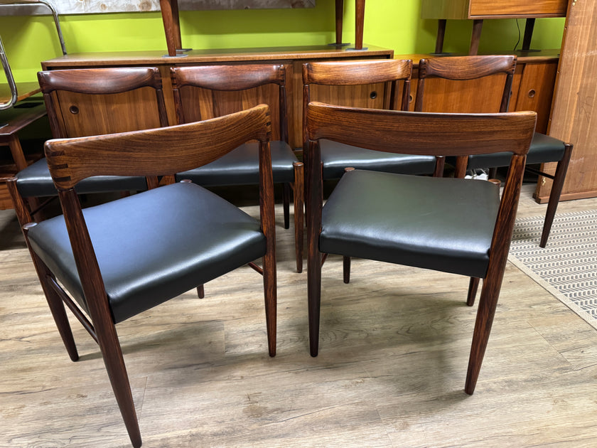 Mid Century Brazilian Rosewood Dining Chairs from Denmark