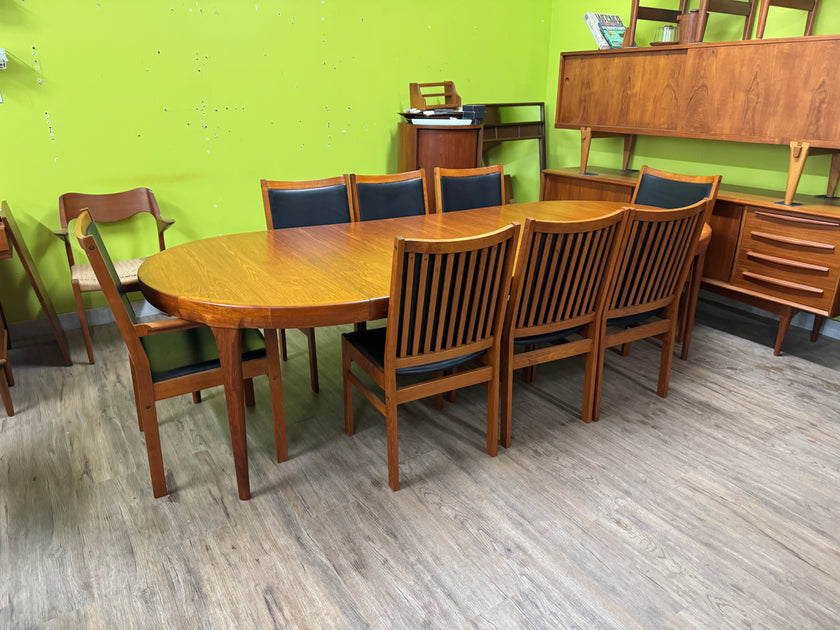 Mid Century Teak XL Dining Table from Denmark
