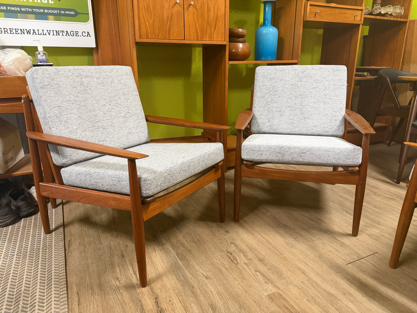 Mid Century Teak Lounge Chairs from Denmark