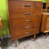 Mid Century Teak Highboy Dresser